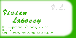 vivien lapossy business card